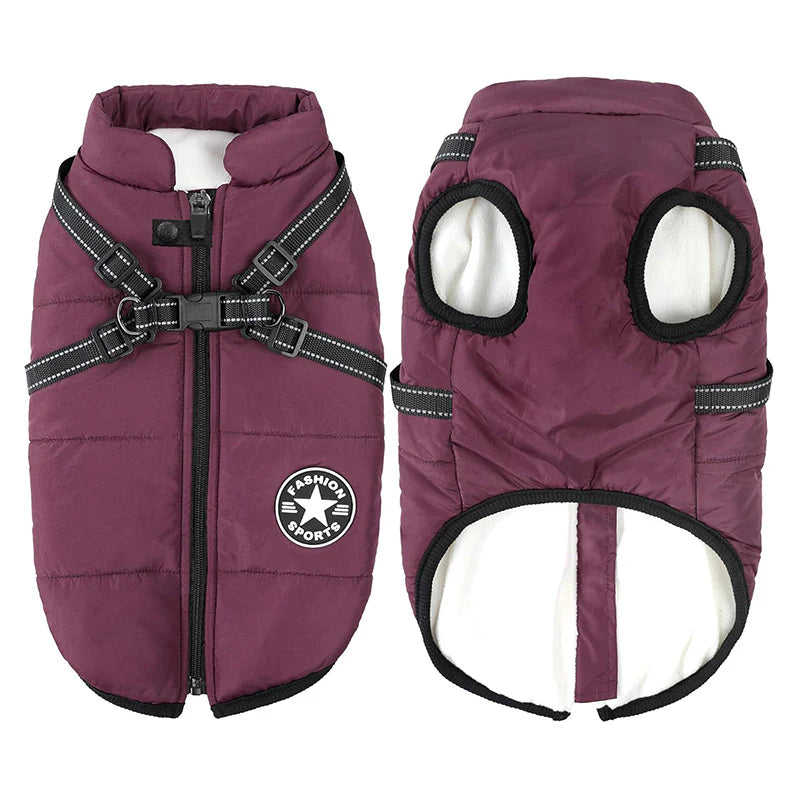 Dog Jacket with Built-In Harness | Warm & Waterproof