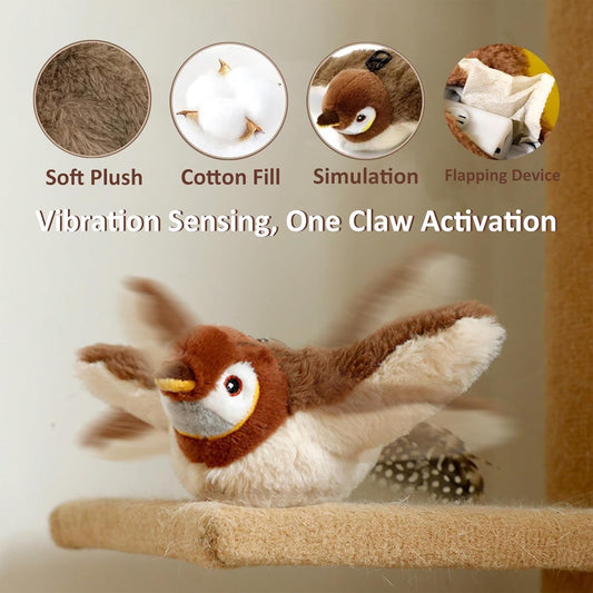 Purely Paws™ AeroBird - Interactive Motion Activated Cat Toy | Fluttering Bird for Indoor Cats