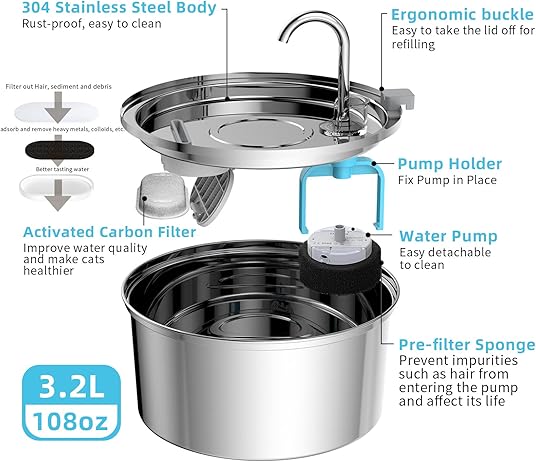 Purely Paws™ Pet Filtered Water Fountain
