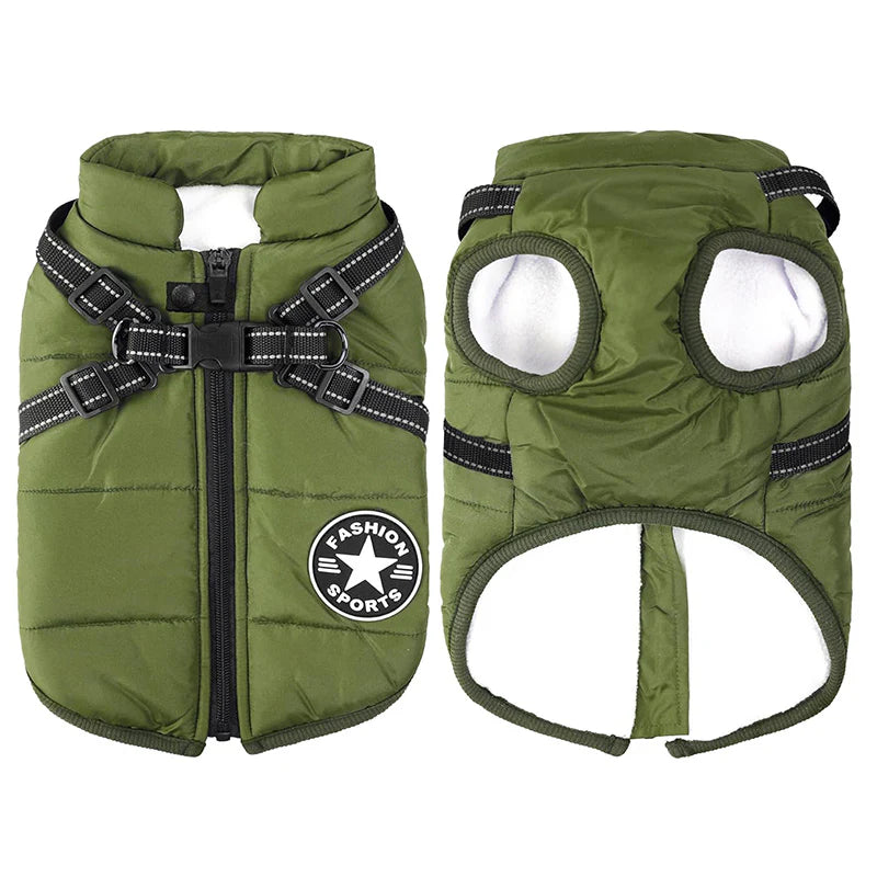 Dog Jacket with Built-In Harness | Warm & Waterproof