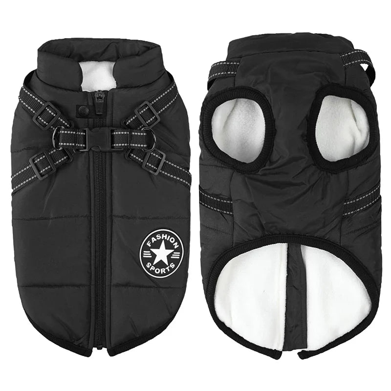 Dog Jacket with Built-In Harness | Warm & Waterproof
