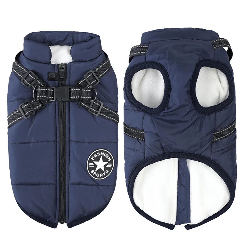 Dog Jacket with Built-In Harness | Warm & Waterproof