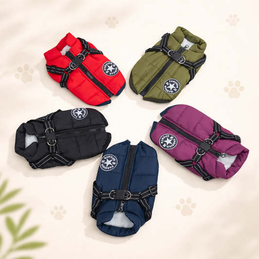 Dog Jacket with Built-In Harness | Warm & Waterproof