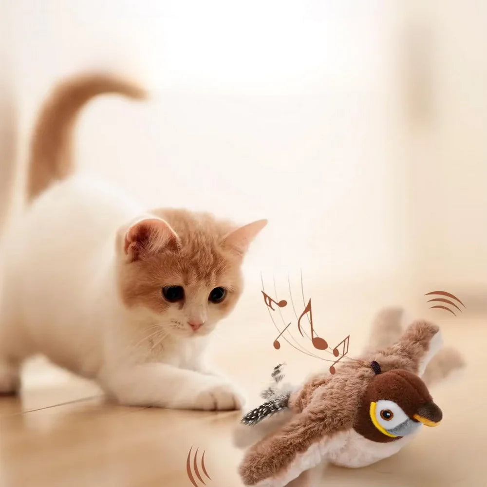 Purely Paws™ AeroBird - Interactive Motion Activated Cat Toy | Fluttering Bird for Indoor Cats