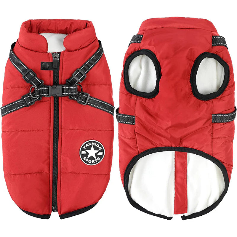 Dog Jacket with Built-In Harness | Warm & Waterproof