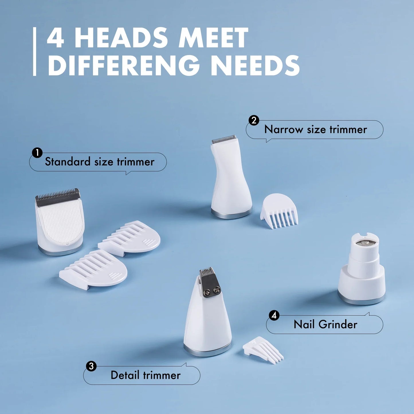 Purely Paws™ 4-in-1 Pet Grooming Kit: Electric Hair Trimmer