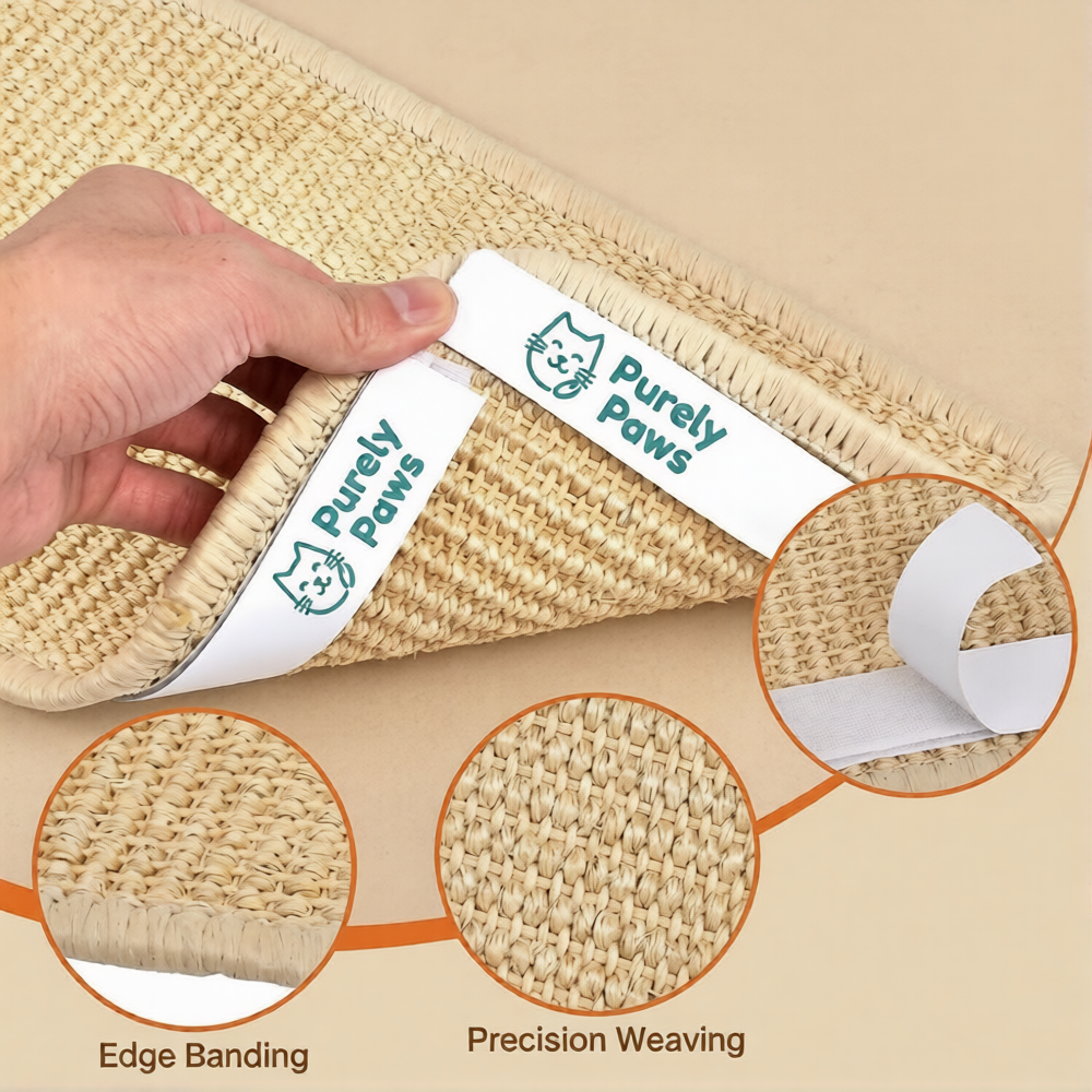 Purely Paws™ Sisal Guard: Natural Wall & Furniture Protector
