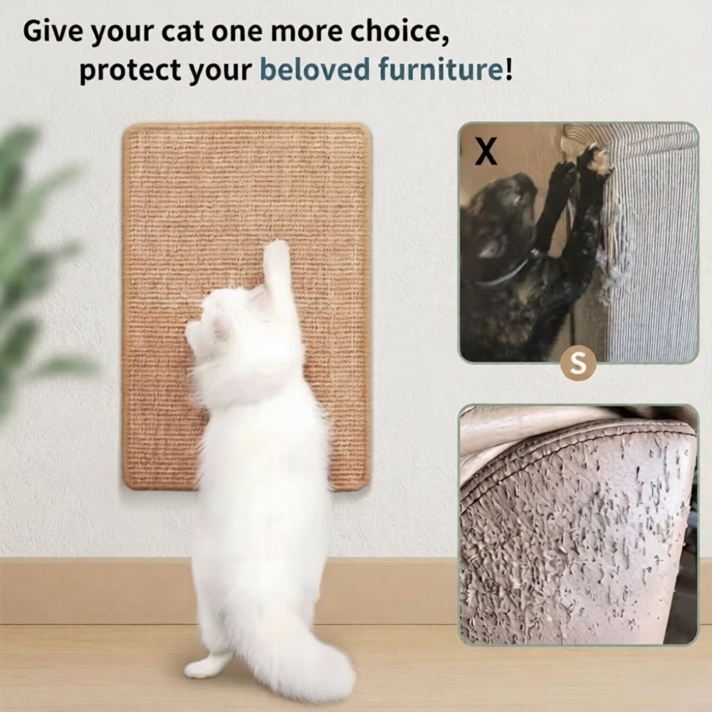 Purely Paws™ Sisal Guard: Natural Wall & Furniture Protector